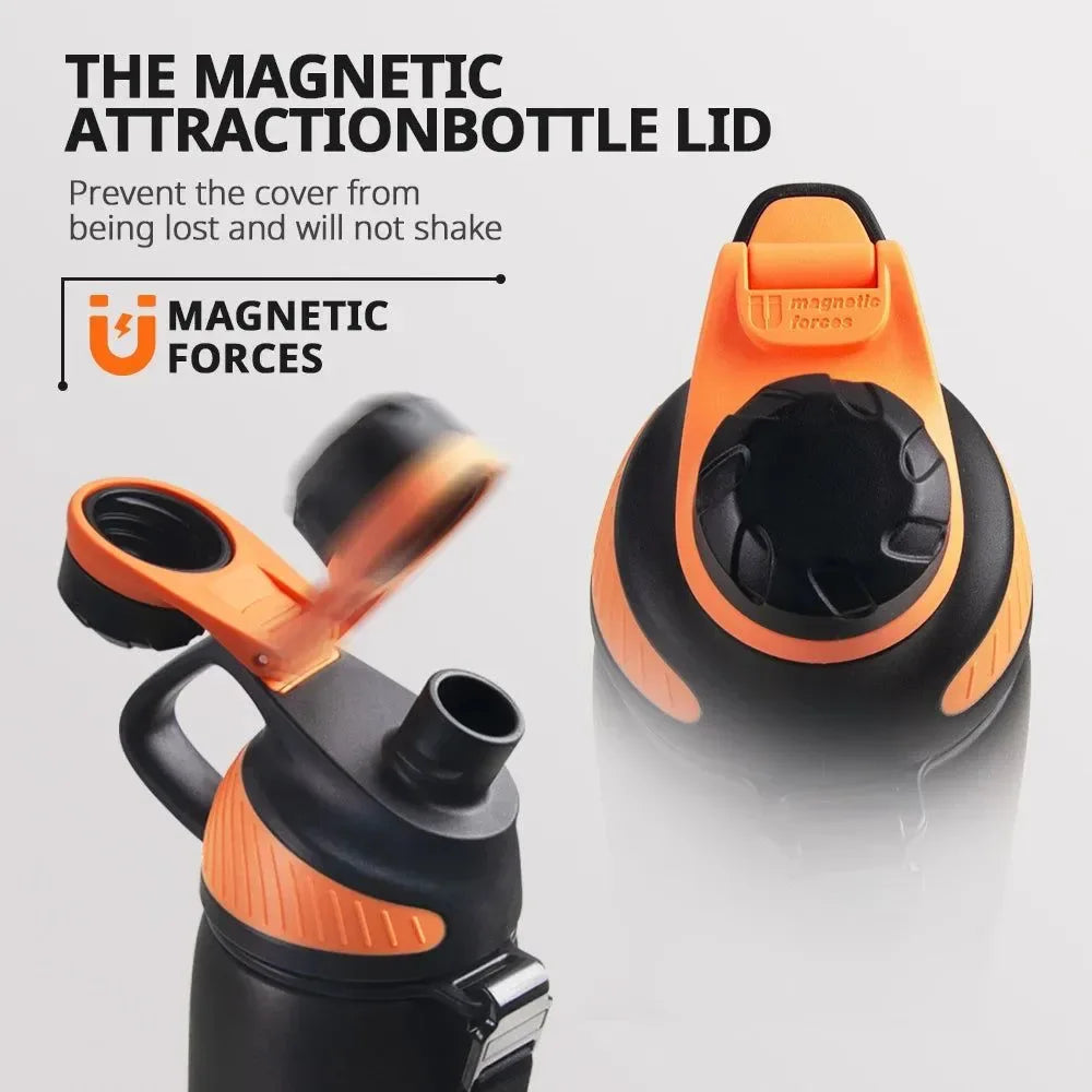 1000ml Stainless Steel Vacuum Flask | Magnetic Lid Insulated Water Bottle for Cycling & Outdoor Sports - Trekker Essentials