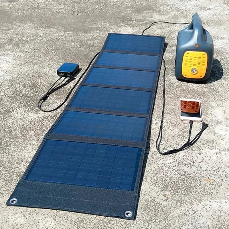 1000W Portable Folding Solar Panel Bag with USB & DC Output – Outdoor Power Supply for Phones, Generators & Camping - Trekker Essentials