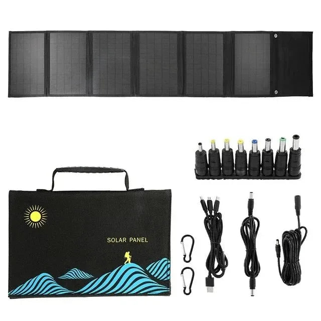 1000W Portable Folding Solar Panel Bag with USB & DC Output – Outdoor Power Supply for Phones, Generators & Camping - Trekker Essentials