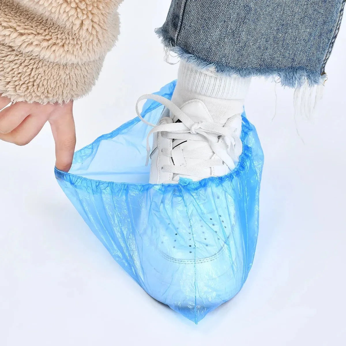 100Pcs Disposable Shoe Covers for Cleaning and Outdoor Use - Trekker Essentials