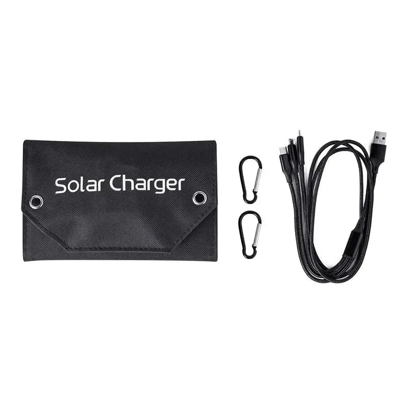 100W Foldable Solar Panel Portable Solar Charger with USB 5V - Waterproof Solar Cell for Outdoor Mobile Power, Camping, and Hiking - Trekker Essentials