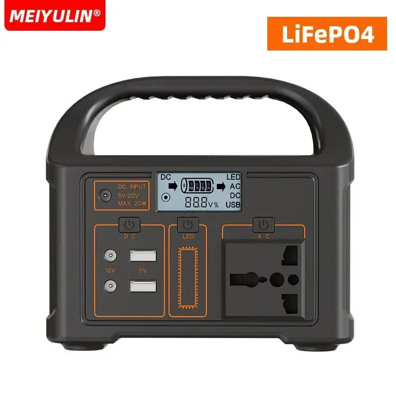 100W Portable LiFePO4 Power Station 24000mAh — Solar Generator with AC/DC/USB for Camping, Home, and Emergency Backup - Trekker Essentials