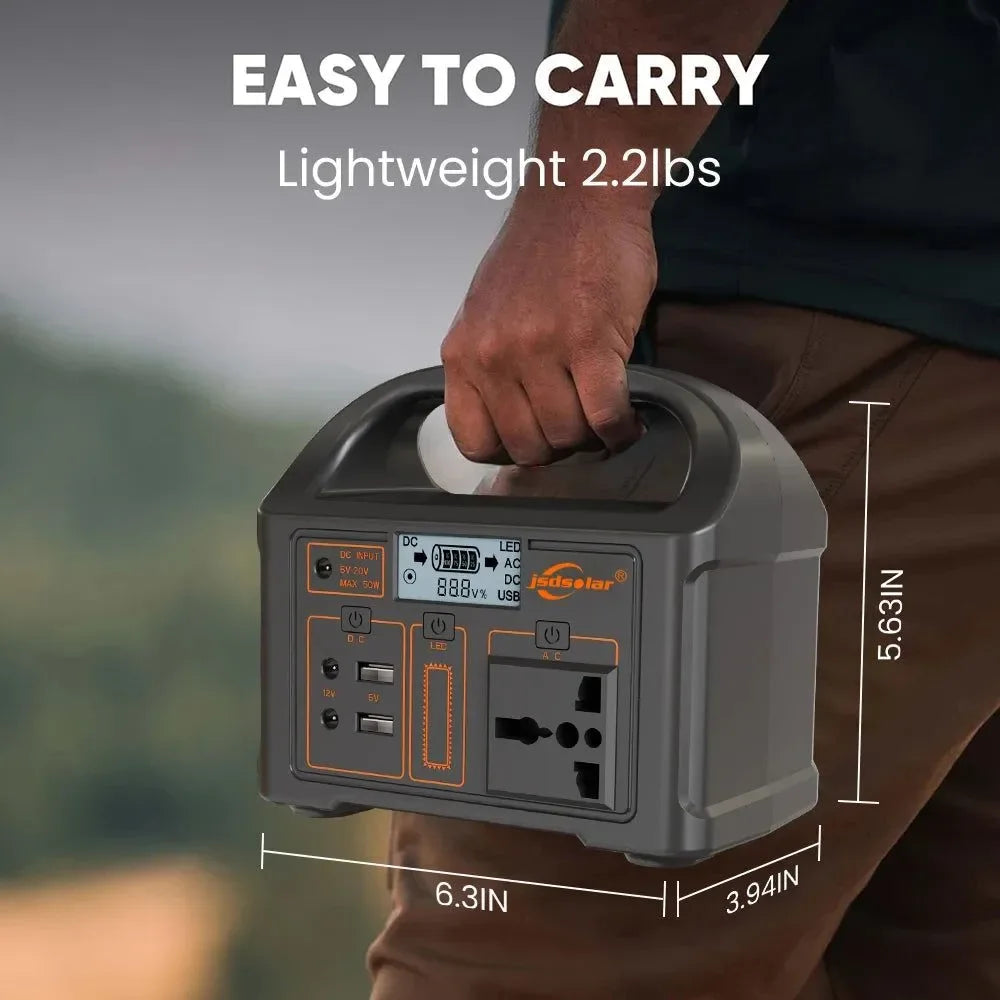 100W Portable Power Station 220V/110V Solar Generator - 24000mAh LiFePO4 Emergency Mobile Power Bank for Camping - Trekker Essentials