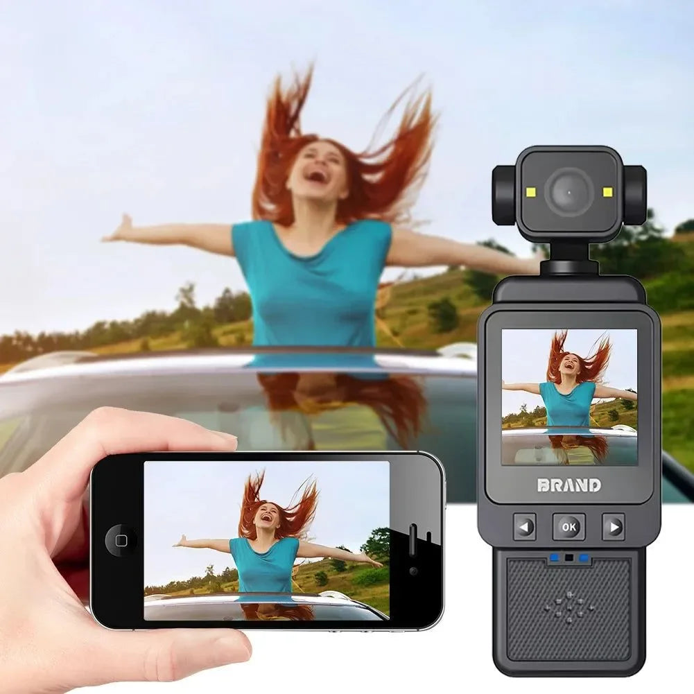 1080P WiFi Action Camera - 180° Rotating Mini Sports Camera with Night Vision for Cycling, Driving & Outdoor Adventures - Trekker Essentials