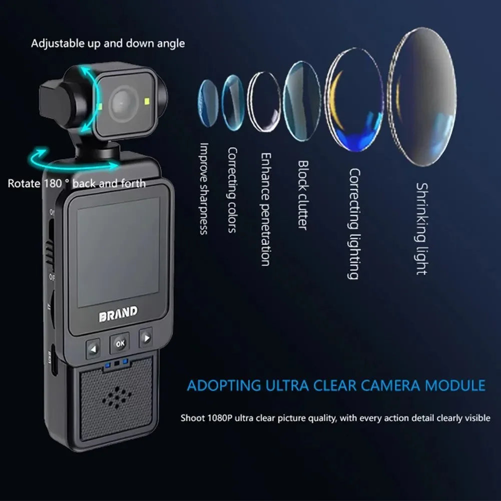 1080P WiFi Action Camera - 180° Rotating Mini Sports Camera with Night Vision for Cycling, Driving & Outdoor Adventures - Trekker Essentials
