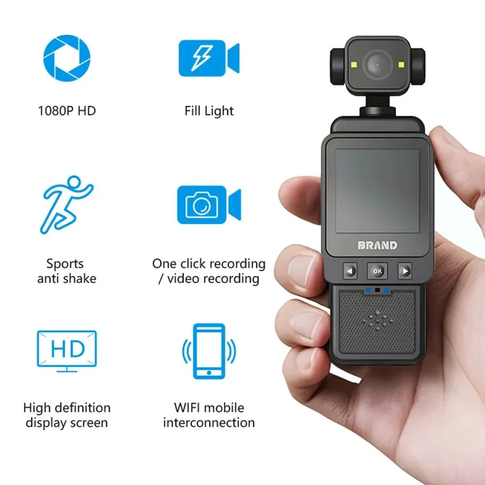 1080P WiFi Action Camera - 180° Rotating Mini Sports Camera with Night Vision for Cycling, Driving & Outdoor Adventures - Trekker Essentials