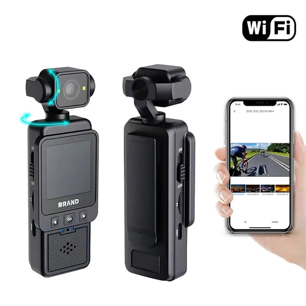 1080P WiFi Action Camera - 180° Rotating Mini Sports Camera with Night Vision for Cycling, Driving & Outdoor Adventures - Trekker Essentials