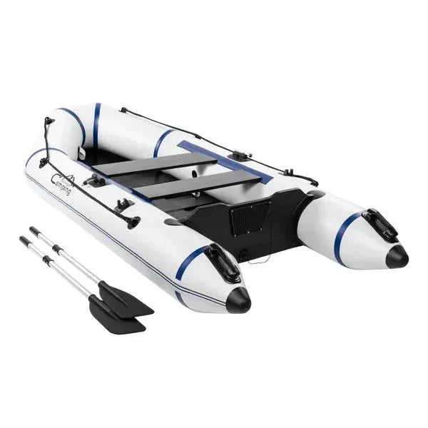 10ft Heavy-Duty Inflatable Boat with Hard Deck, 330kg Capacity for Fishing & Recreation - Trekker Essentials