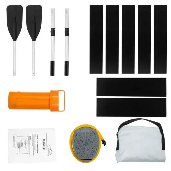 10ft Heavy-Duty Inflatable Boat with Hard Deck, 330kg Capacity for Fishing & Recreation - Trekker Essentials