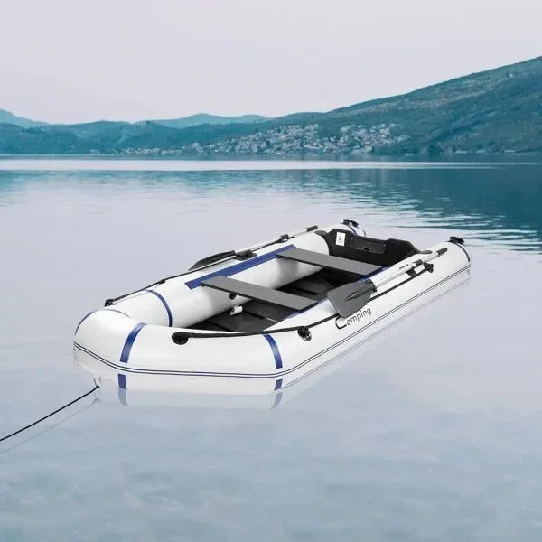 10ft Heavy-Duty Inflatable Boat with Hard Deck, 330kg Capacity for Fishing & Recreation - Trekker Essentials
