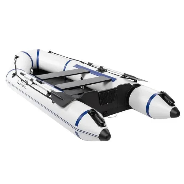 10ft Heavy-Duty Inflatable Boat with Hard Deck, 330kg Capacity for Fishing & Recreation - Trekker Essentials