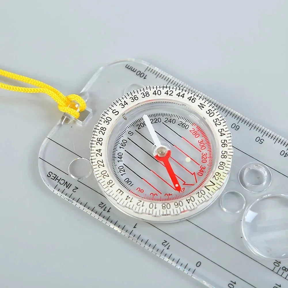 10PCS Drawing Scale Compass - Portable Handheld Navigation Map Reading Ruler for Outdoor Camping and Hiking - Trekker Essentials