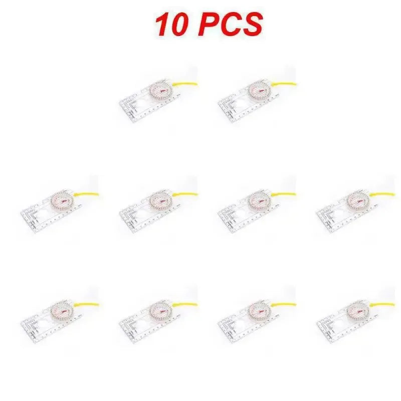 10PCS Drawing Scale Compass - Portable Handheld Navigation Map Reading Ruler for Outdoor Camping and Hiking - Trekker Essentials