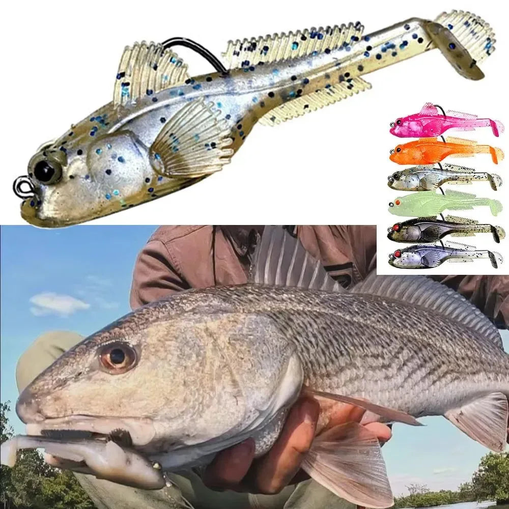 10pcs Goby Lure Jig Set – 9g/12g/18g Soft Swimbait for Pike & Bass Fishing - Trekker Essentials
