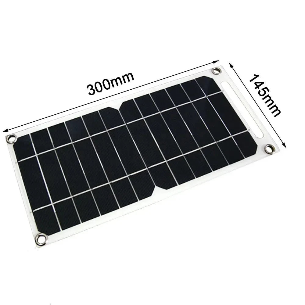 10W Waterproof Solar Panel USB Charger - Portable Outdoor Solar Charger for Mobile Phone, Power Bank, Camping, Hiking - Trekker Essentials