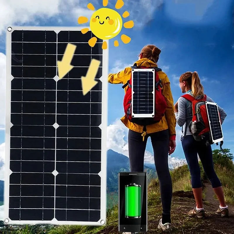 10W Waterproof Solar Panel USB Charger - Portable Outdoor Solar Charger for Mobile Phone, Power Bank, Camping, Hiking - Trekker Essentials