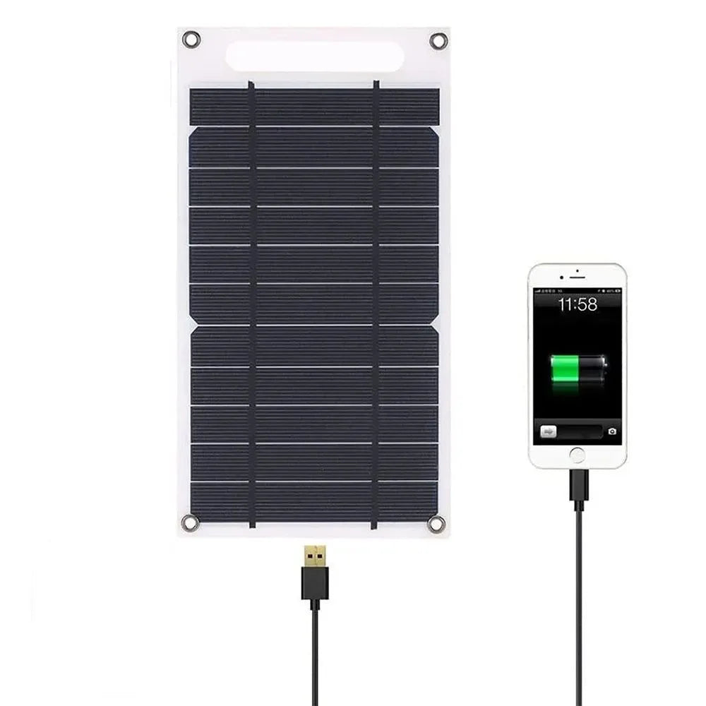 10W Waterproof Solar Panel USB Charger - Portable Outdoor Solar Charger for Mobile Phone, Power Bank, Camping, Hiking - Trekker Essentials