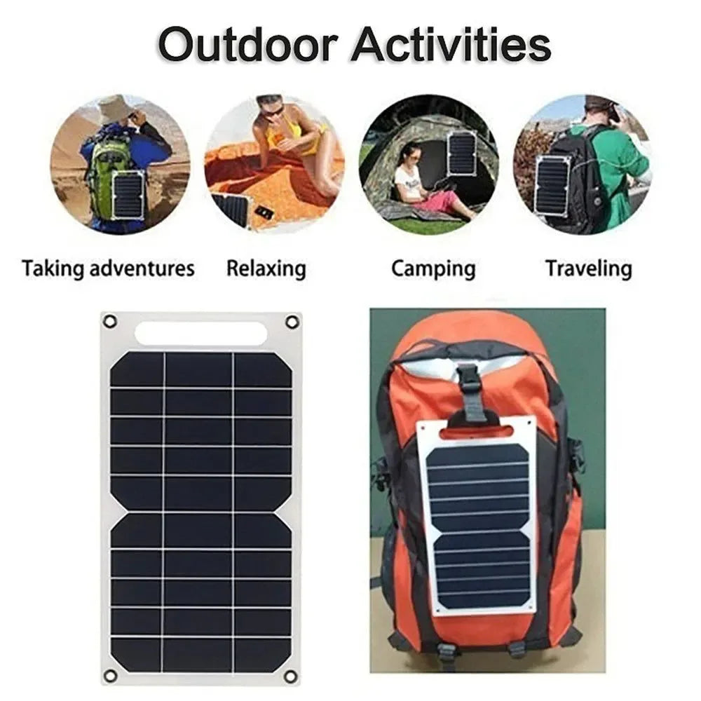 10W Waterproof Solar Panel USB Charger – Portable Outdoor Solar Charger for Camping & Hiking – Trekker Essentials