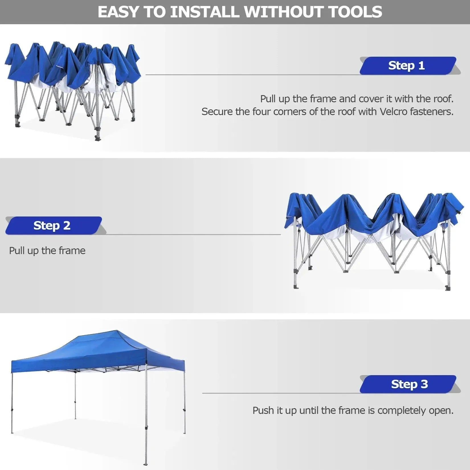 10'x15' Heavy-Duty Pop-Up Canopy Tent – Waterproof 4-Sidewall Commercial Gazebo - Trekker Essentials