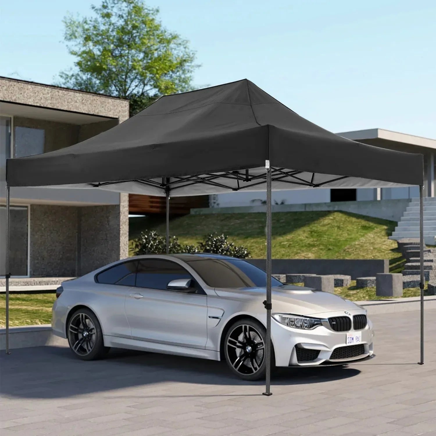 10'x15' Heavy-Duty Pop-Up Canopy Tent – Waterproof 4-Sidewall Commercial Gazebo - Trekker Essentials
