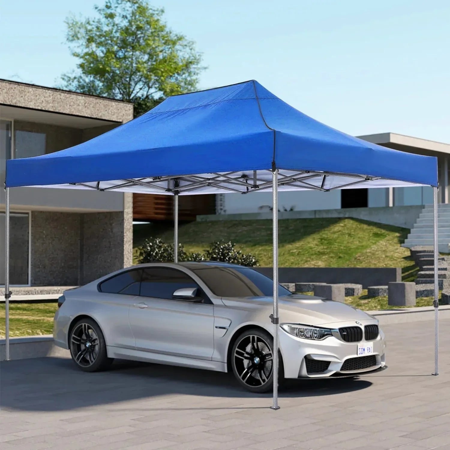 10'x15' Heavy-Duty Pop-Up Canopy Tent – Waterproof 4-Sidewall Commercial Gazebo - Trekker Essentials