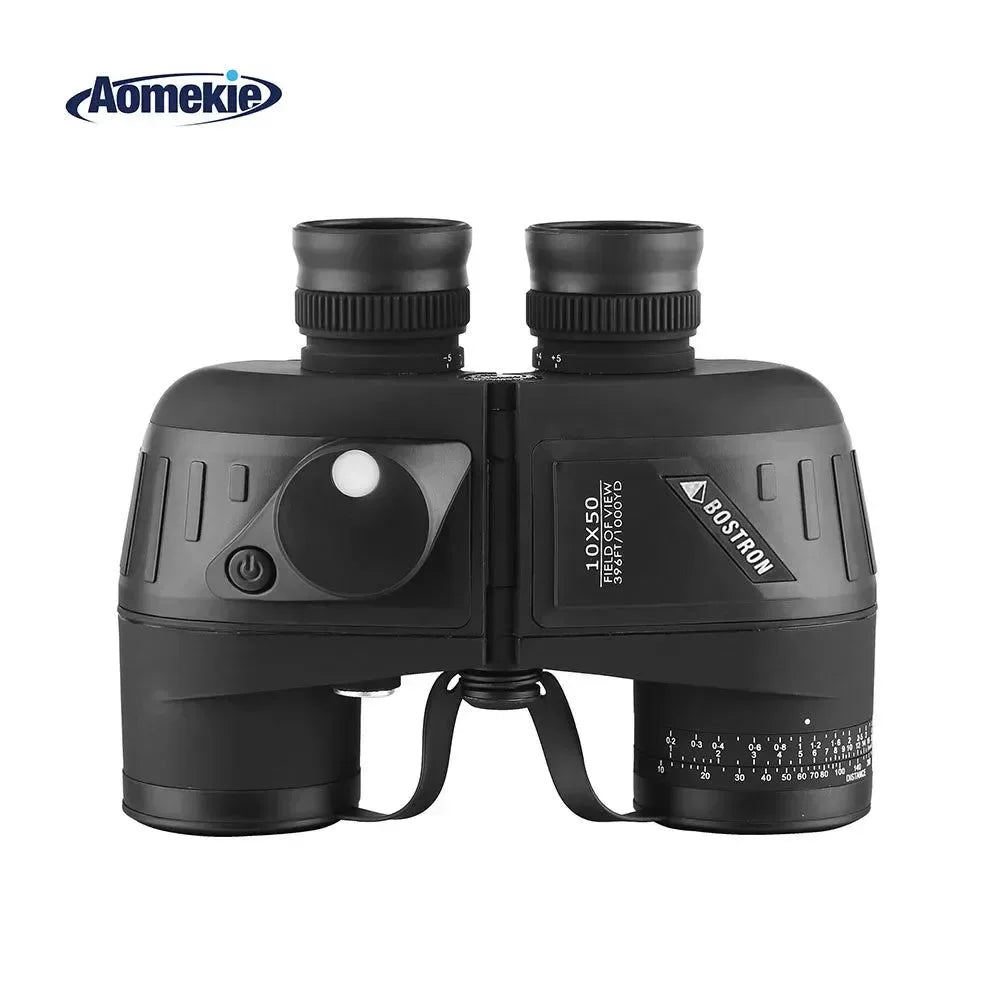 10X50 Waterproof Binoculars with Rangefinder Compass and Bak4 Prism - Trekker Essentials