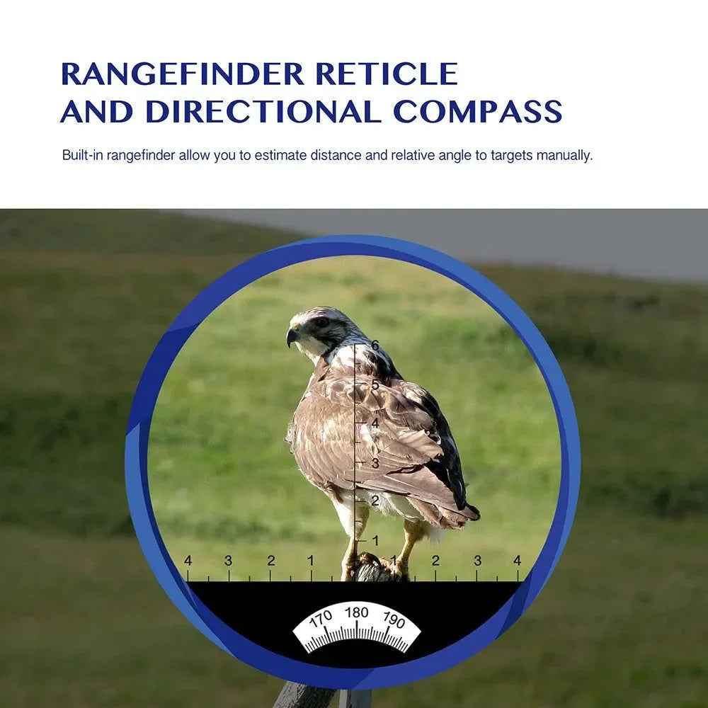 10X50 Waterproof Binoculars with Rangefinder Compass and Bak4 Prism - Trekker Essentials