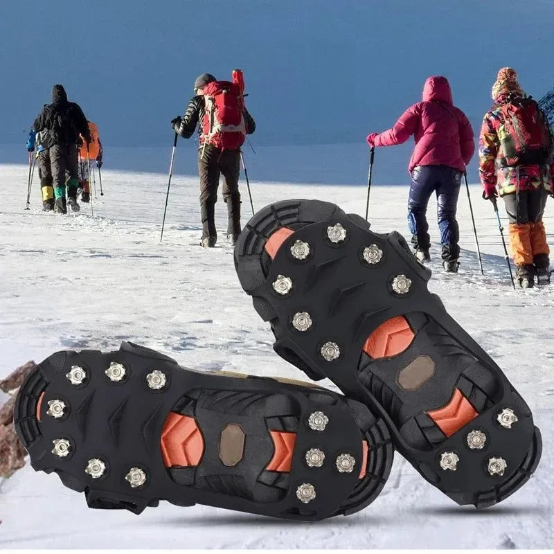 11 Teeth Crampons – Anti-Slip Ice Grippers for Hiking, Climbing, and Winter Shoes - Trekker Essentials