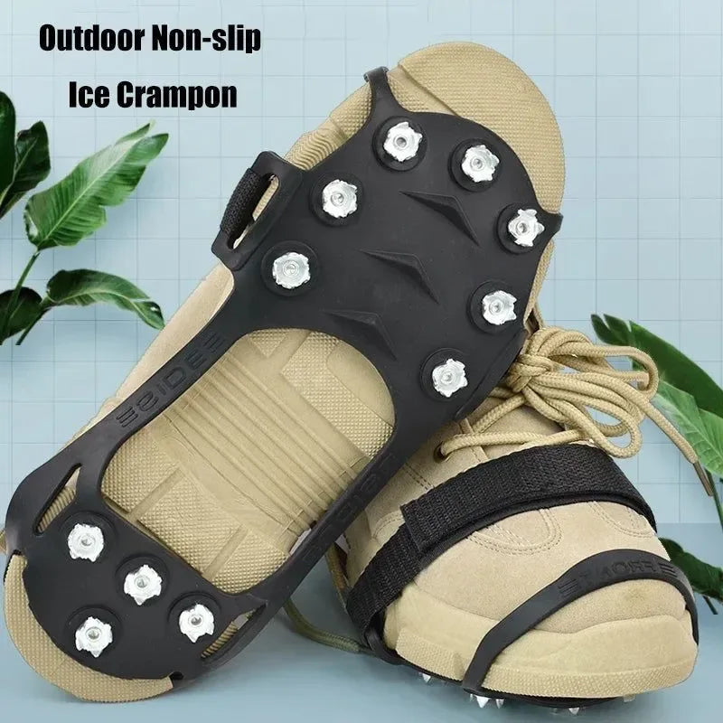 11 Teeth Crampons – Anti-Slip Ice Grippers for Hiking, Climbing, and Winter Shoes - Trekker Essentials