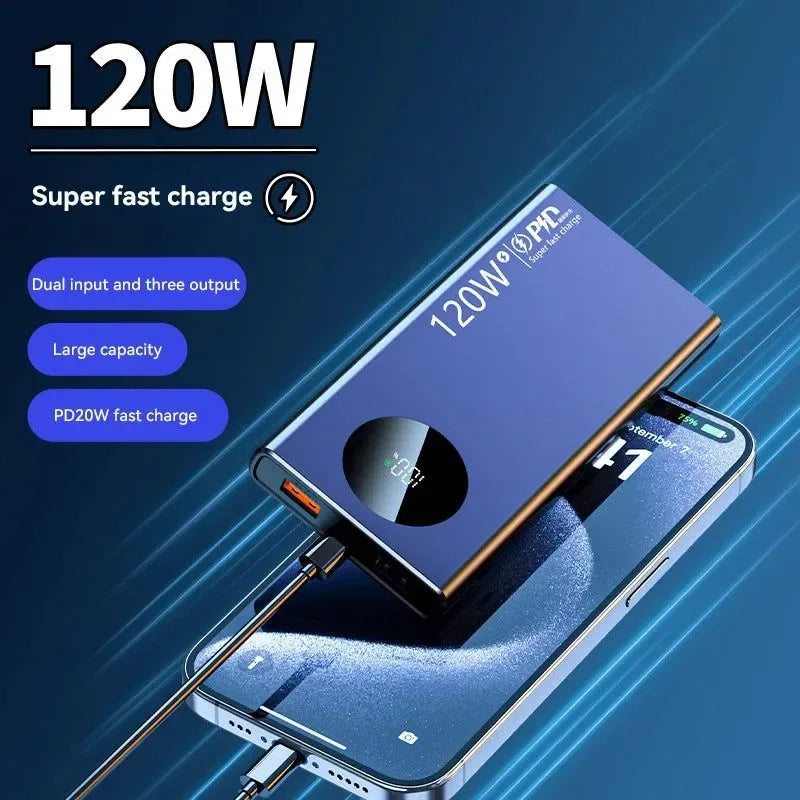 120W Super Fast Charging 50000 mAh Power Bank - Trekker Essentials