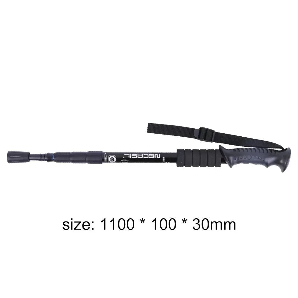1/2Pcs Light Aluminum Alloy Folding Walking Sticks - High-Quality 4-Section Telescopic Trekking Poles for Hiking and Climbing - Trekker Essentials
