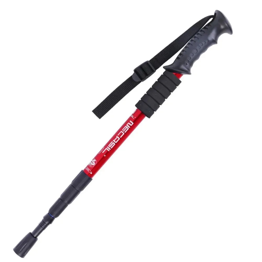 1/2Pcs Light Aluminum Alloy Folding Walking Sticks - High-Quality 4-Section Telescopic Trekking Poles for Hiking and Climbing - Trekker Essentials