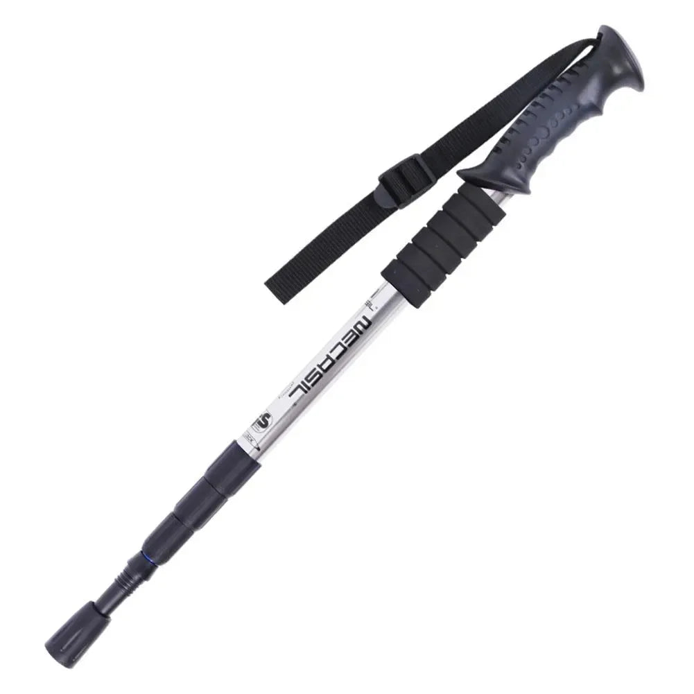 1/2Pcs Light Aluminum Alloy Folding Walking Sticks - High-Quality 4-Section Telescopic Trekking Poles for Hiking and Climbing - Trekker Essentials