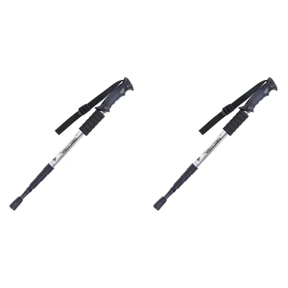 1/2Pcs Light Aluminum Alloy Folding Walking Sticks - High-Quality 4-Section Telescopic Trekking Poles for Hiking and Climbing - Trekker Essentials