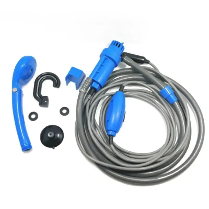 12V Portable Camping Shower Pump Kit - Outdoor Shower for Car Washing, Plant Watering, and Travel - Trekker Essentials