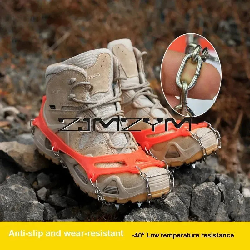 13-Teeth Anti-Slip Climbing Crampons - Ice Claws for Winter Hiking and Snow Gripping - Trekker Essentials