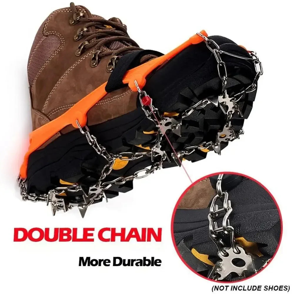 13 Teeth Climbing Crampons – Non-Slip Ice Grips for Winter Hiking and Fishing - Trekker Essentials