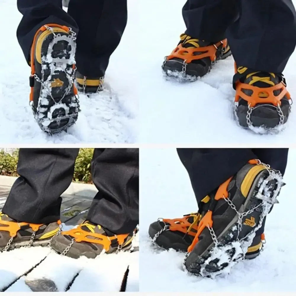 13 Teeth Climbing Crampons – Non-Slip Ice Grips for Winter Hiking and Fishing - Trekker Essentials