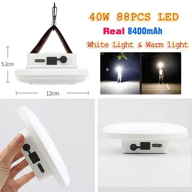 13500mAh 60W Rechargeable LED Camping Lantern with Magnet - Strong Light Portable Flashlight for Outdoor and Work - Trekker Essentials