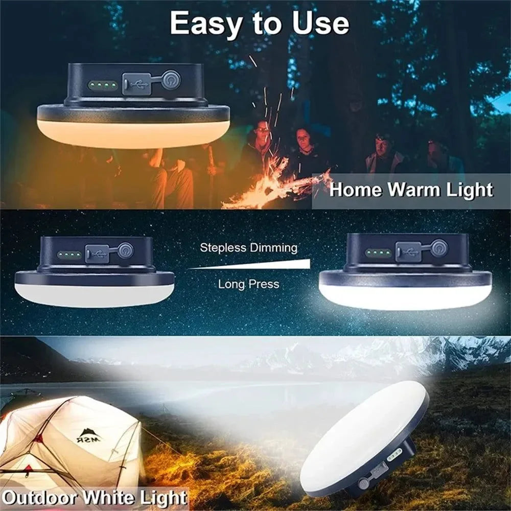 13500mAh 60W Rechargeable LED Camping Lantern with Magnet - Strong Light Portable Flashlight for Outdoor and Work - Trekker Essentials
