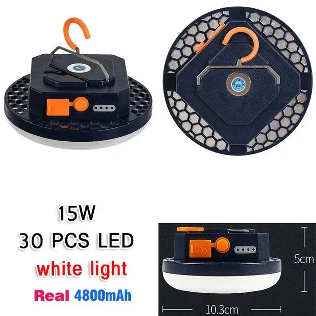13500mAh 60W Rechargeable LED Camping Lantern with Magnet - Strong Light Portable Flashlight for Outdoor and Work - Trekker Essentials