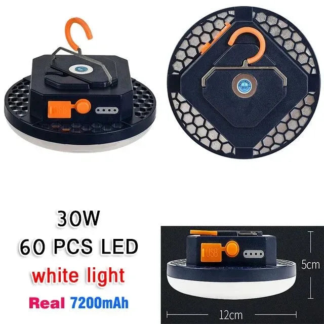13500mAh 60W Rechargeable LED Camping Lantern with Magnet - Strong Light Portable Flashlight for Outdoor and Work - Trekker Essentials