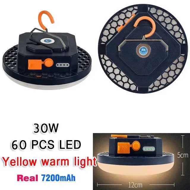13500mAh 60W Rechargeable LED Camping Lantern with Magnet - Strong Light Portable Flashlight for Outdoor and Work - Trekker Essentials