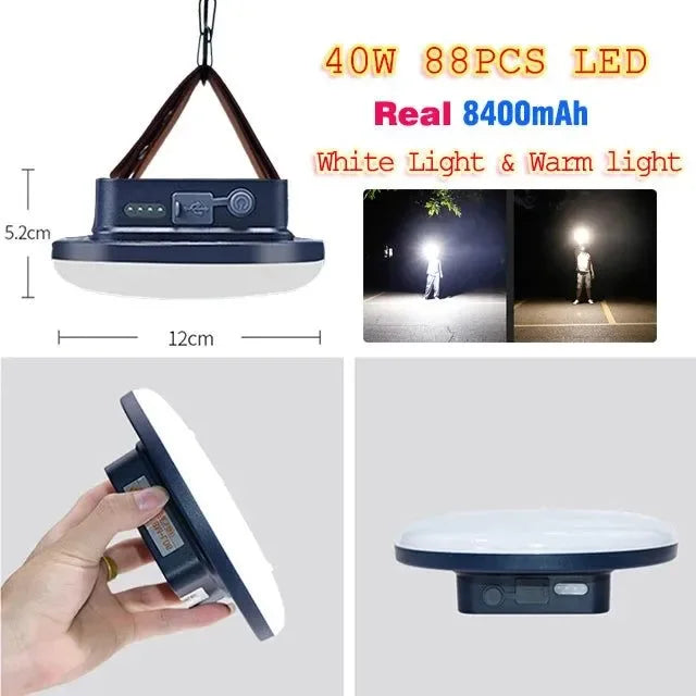 13500mAh 60W Rechargeable LED Camping Lantern with Magnet - Strong Light Portable Flashlight for Outdoor and Work - Trekker Essentials