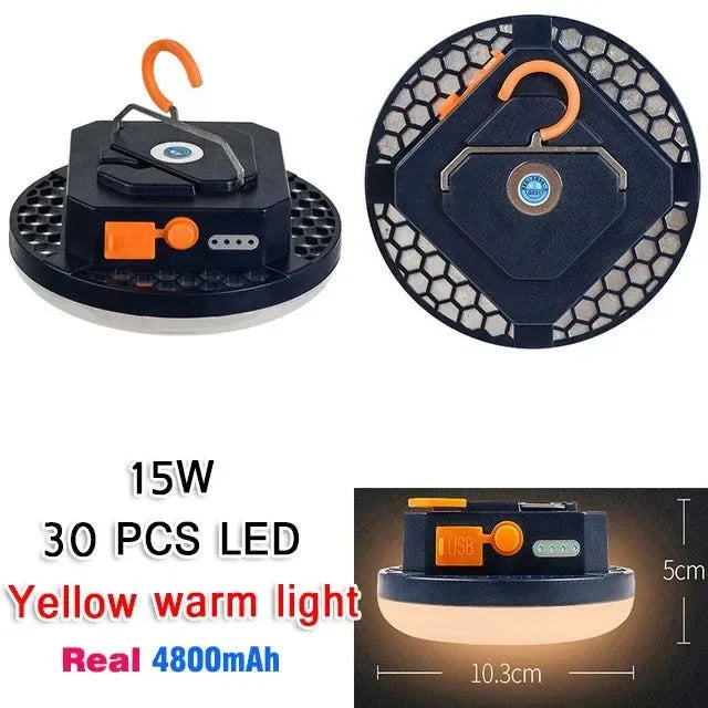 13500mAh 60W Rechargeable LED Camping Lantern with Magnet - Strong Light Portable Flashlight for Outdoor and Work - Trekker Essentials