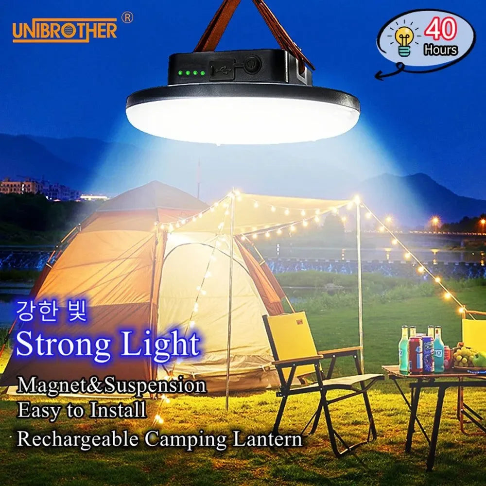 13500mAh 60W Rechargeable LED Camping Lantern with Magnet - Strong Light Portable Flashlight for Outdoor and Work - Trekker Essentials