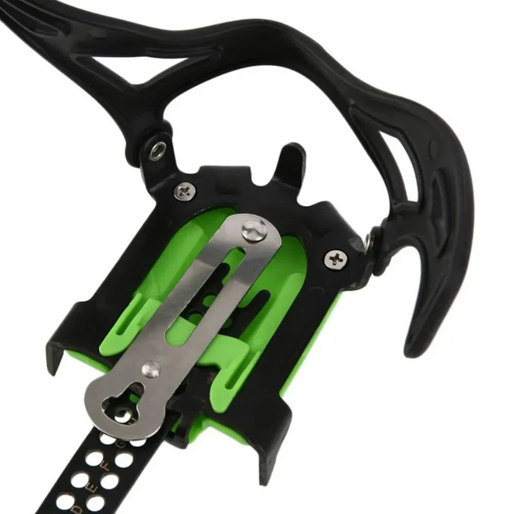 14-Tooth Steel Ice Crampons – Non-Slip Snow Grippers for Skiing, Hiking & Climbing - Trekker Essentials