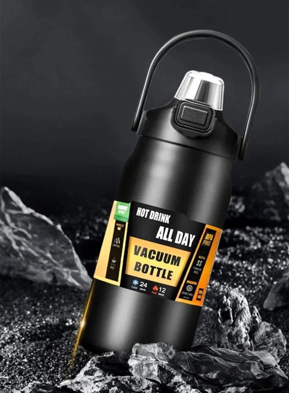 1500ml Stainless Steel Thermal Tumbler | Vacuum Insulated Travel Mug with Straw for Hot & Cold Drinks - Trekker Essentials