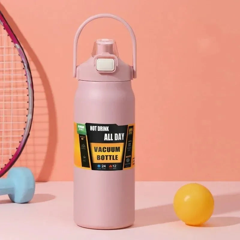 1500ml Stainless Steel Thermal Tumbler | Vacuum Insulated Travel Mug with Straw for Hot & Cold Drinks - Trekker Essentials