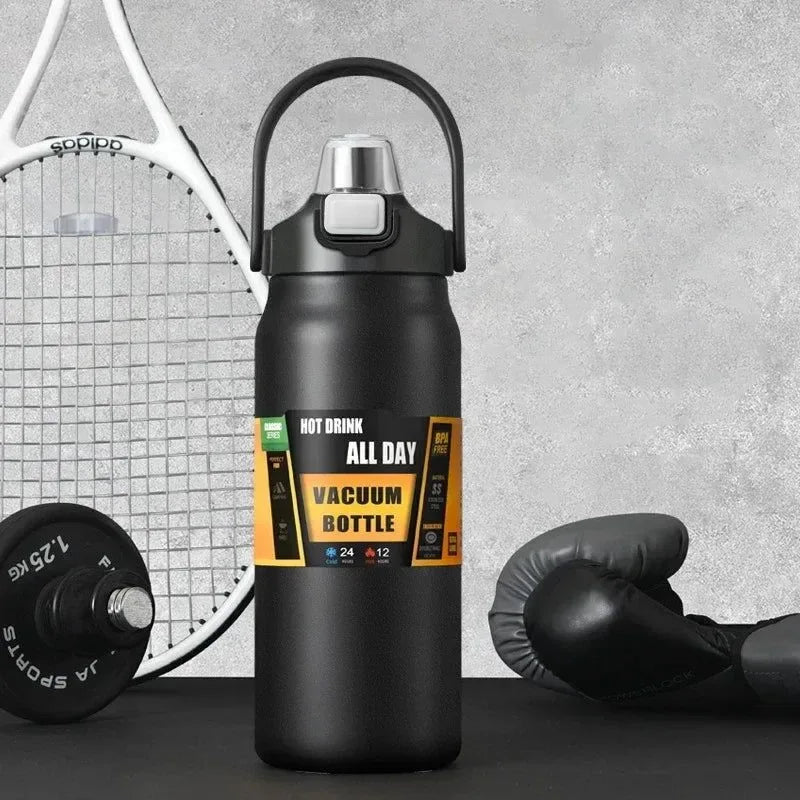 1500ml Stainless Steel Thermal Tumbler | Vacuum Insulated Travel Mug with Straw for Hot & Cold Drinks - Trekker Essentials